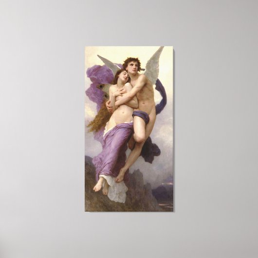Ontvoering van Psyche (L'enlèvement de Psyché) Canvas Afdruk (Voorkant)