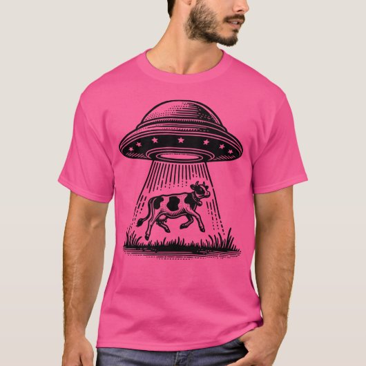 Ontvoering van UFO-buitenaardse Koe T-shirt (Voorkant)