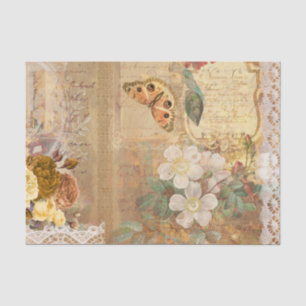 Ontvul Floral Botanische Vintage Tissuepapier
