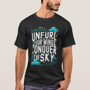 Ontvul je vleugels Verover de Motivatie kunst van T-shirt
