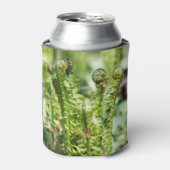 Ontwaakt jonge varen in de tuin   blikjeskoeler (Blikje Voorkant)