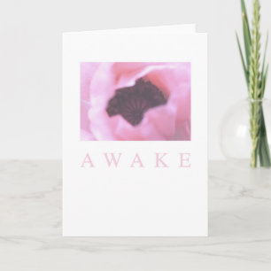 Ontwaakt Kaart: Pink Poppy Kaart