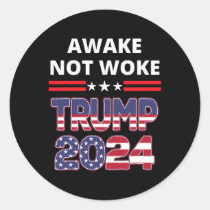 Ontwaakt Niet Woke Trump Verkiezing Republikeins S Ronde Sticker