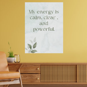 Ontwaakte Energie Inspirerende Bloemenposter Poster