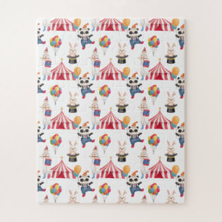 ontwar deze schattige circus thema puzzel