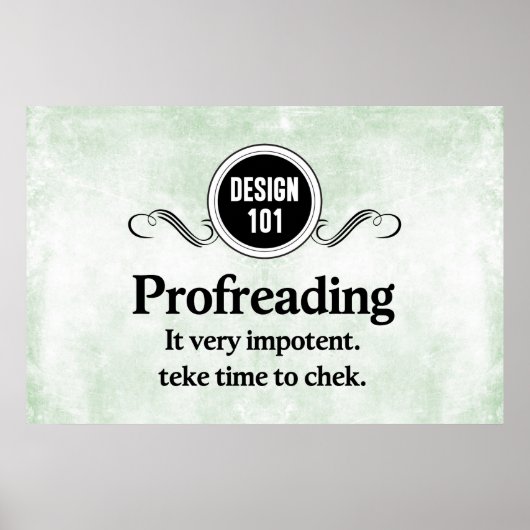 Ontwerp 101: Profreading (review)... Poster (Voorkant)