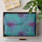 Ontwerp 12 van de Peacock-doezelreeks van Glitter  Tissuepapier (Geschenk)