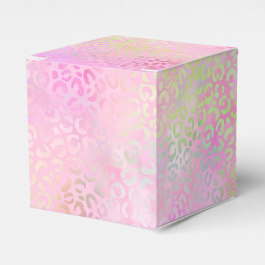 Ontwerp 1 van de Iridescent Leopard-reeks Bedankdoosjes (Voorkant Zijde)