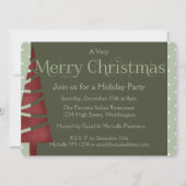 Ontwerp 1 van de kerstfeestdag-partijuitnodiging kaart (Voorkant)