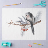 Ontwerp 1 van de kerstvogelreeks tissuepapier (Craft)