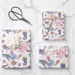 Ontwerp 1 van de samenstellingsreeks onderwater Wa Inpakpapier Vel