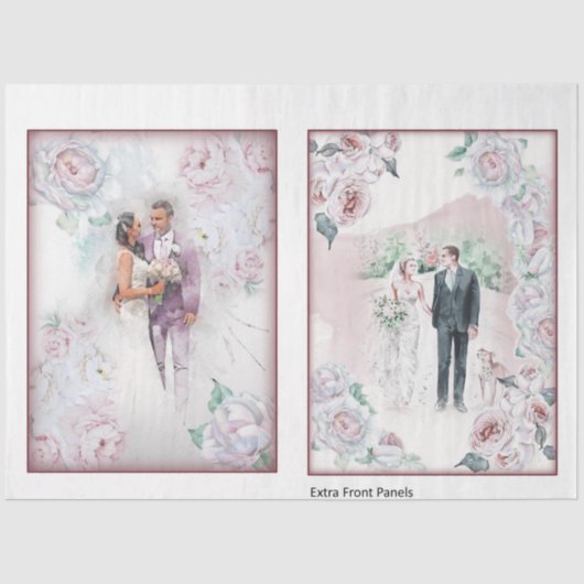 Ontwerp 1 van de Weddenreeks Tissuepapier (Voorkant)