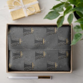 Ontwerp 1 van de zwarte en Gold Circus-reeks Tissuepapier (Geschenk)