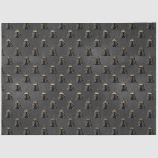 Ontwerp 1 van de zwarte en Gold Circus-reeks Tissuepapier (Voorkant)