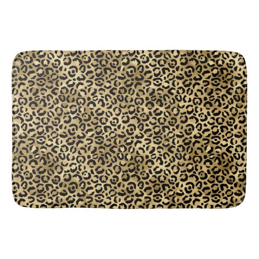 Ontwerp 2 van de blauw- en Gold-leopard-reeks Badmat (Voorkant)