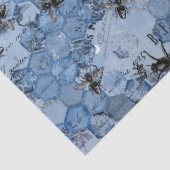 Ontwerp 2 van de blauwe bijenreeks tissuepapier (Detail)