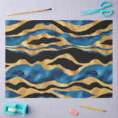 Ontwerp 2 van de blauwe en goudtijgerreeks tissuepapier (Craft)