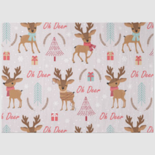 Ontwerp 2 van de kerstpas Deer Reeks Tissuepapier