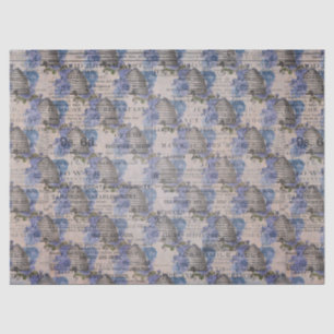 Ontwerp 3 van de blauwe bijenreeks tissuepapier