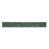 Ontwerp 3 van de blauwgroen en Gold Leopard-reeks Lint (Voorkant)