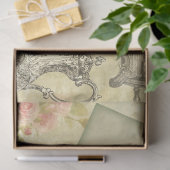 Ontwerp 3 van de Chic Cream-reeks van Shabby Tissuepapier (Geschenk)