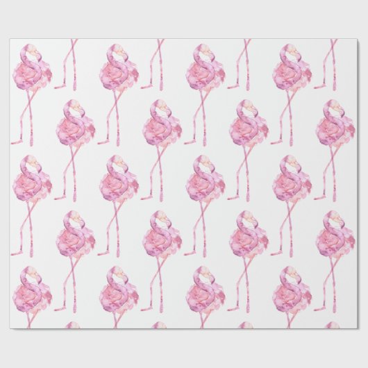 Ontwerp 3 van de Reeks van de Flamingo van de Tend Cadeaupapier (Vlak)