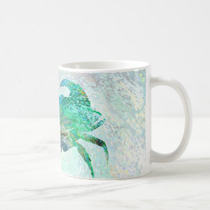 Ontwerp 41 turquoise crab koffiemok