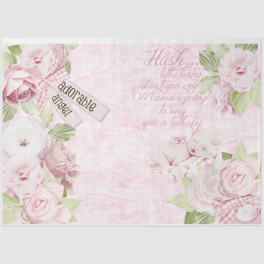 Ontwerp 4 van de Baby Girl-reeks Tissuepapier (Voorkant)