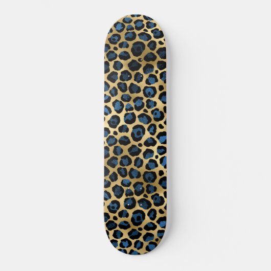 Ontwerp 4 van de blauw- en Gold-leopard-reeks Skateboard (Voorkant)