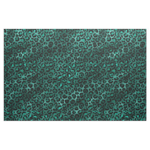 Ontwerp 4 van de Blauwgroen en Gold Leopard-reeks Stof