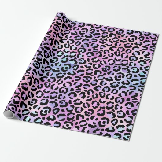 Ontwerp 4 van de Iridescent Leopard-reeks Cadeaupapier (Uitgerold)