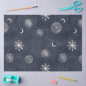 Ontwerp 4 van de Silver Sterrennacht-reeks Tissuepapier (Craft)