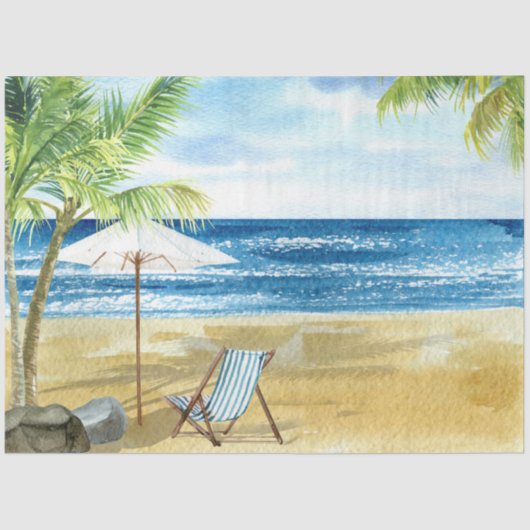 Ontwerp 4 van de waterverf Saacapes Reeks Tissuepapier (Voorkant)