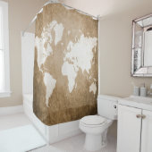 Ontwerp 56-wereldkaart douchegordijn (In situ)