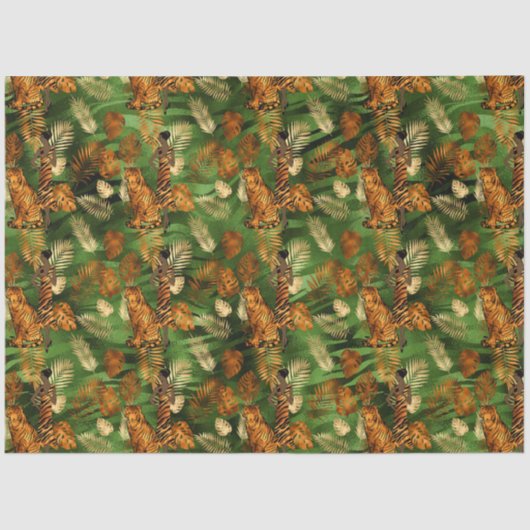 Ontwerp 5 van de Tijgerreeks van koper Tissuepapier (Voorkant)