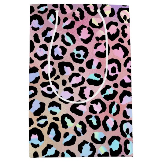 Ontwerp 6 van de Iridescent Leopard-reeks Medium Cadeauzakje (Voorkant)