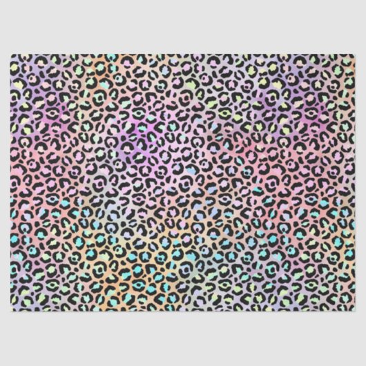 Ontwerp 6 van de Iridescent Leopard-reeks Tissuepapier (Voorkant)