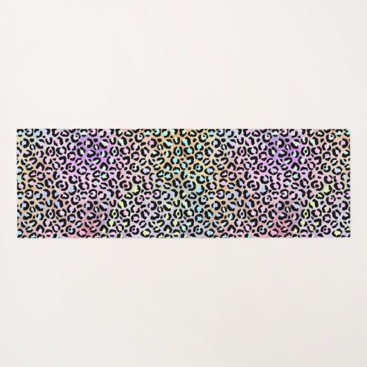 Ontwerp 6 van de Iridescent Leopard-reeks Yogamat (Achterkant (horizontaal))