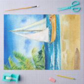 Ontwerp 6 van de Seascapes van de waterverf Tissuepapier (Craft)