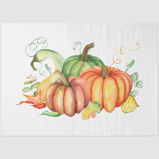 Ontwerp 6 van de Thanksgiving Pumpkin-reeks Tissuepapier (Voorkant)