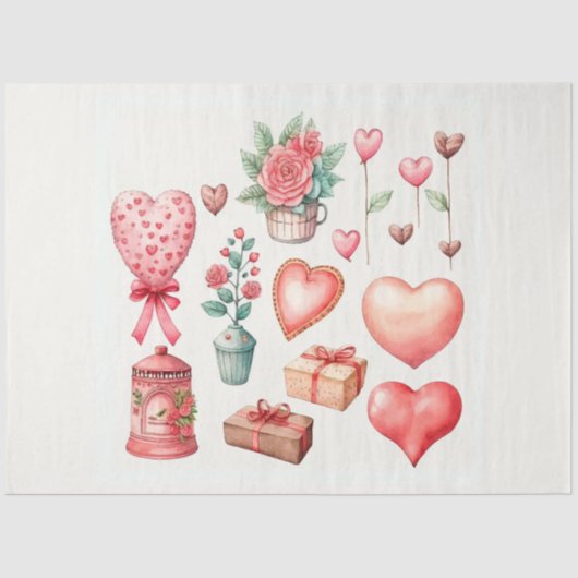 Ontwerp 6 van de Valentijn Clipart-reeks Tissuepapier (Voorkant)