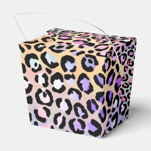Ontwerp 7 van de Iridescent Leopard-reeks Bedankdoosjes (Achterkant)