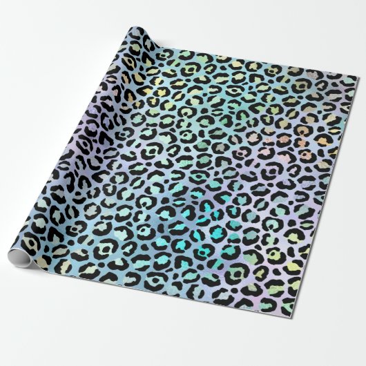 Ontwerp 8 van de Iridescent Leopard-reeks Cadeaupapier (Uitgerold)