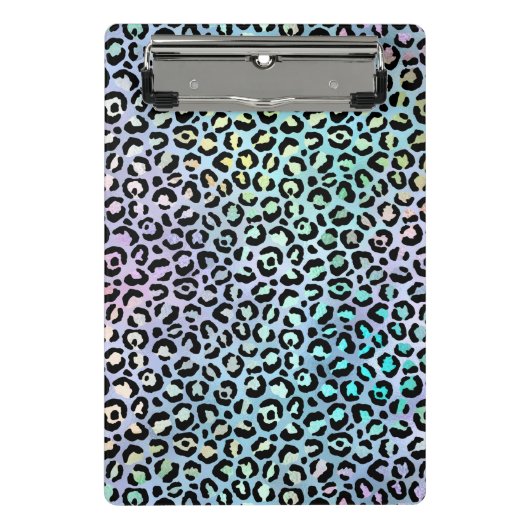 Ontwerp 8 van de Iridescent Leopard-reeks Mini Klembord (Voorkant)