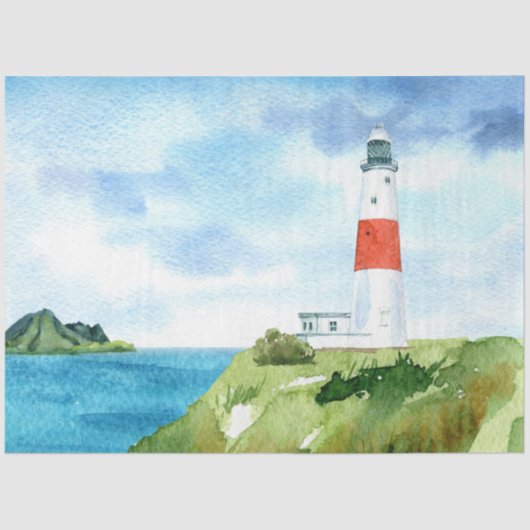 Ontwerp 8 van de Seascapes van de waterverf Tissuepapier (Voorkant)