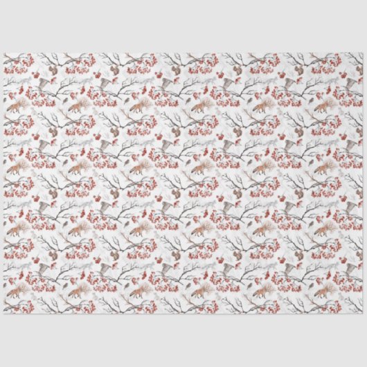 Ontwerp 8 van de Winterbos Reeks Tissuepapier (Voorkant)