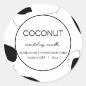 Ontwerp Abstract productlabel kaarsen Ronde Sticker (Voorkant)
