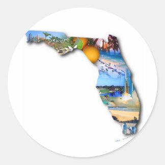 ONTWERP AFBEELDING FLORIDA RONDE STICKER
