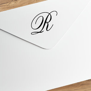 Ontwerp bewerken om het Fancy R-monogram te wijzig Rubberstempel