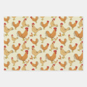 Ontwerp bruin Chicken Pattern Inpakpapier Vel (Voorkant)